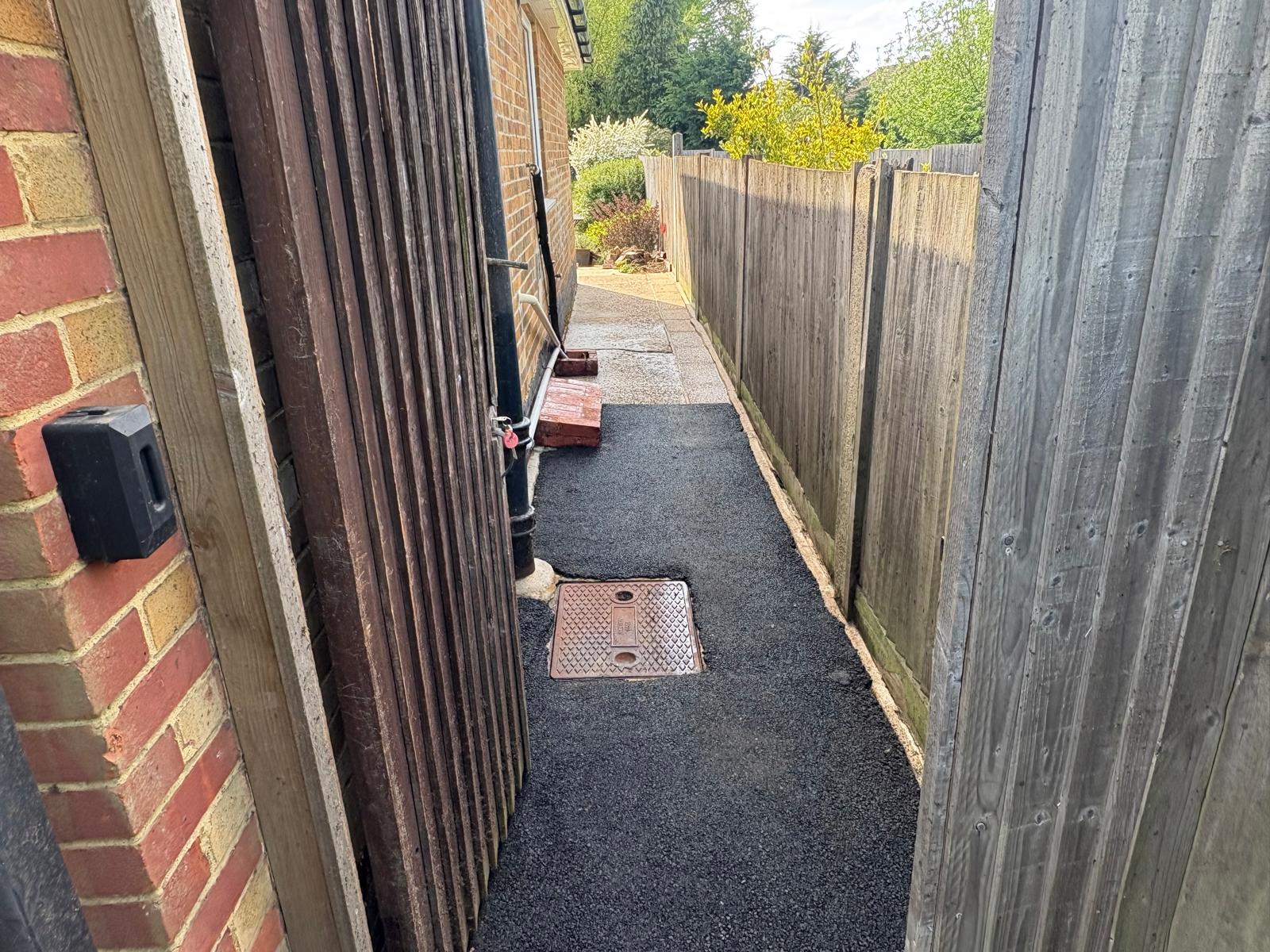 Pressure-washing work – side passage – after
